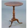 Image 1 : A George III oak circular occasional table, with baluster stem and tripod, 1ft 10ins...