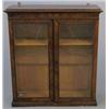 Image 1 : A Victorian mahogany hanging display cabinet, with two glazed doors enclosing two adjustable shel...