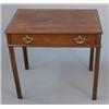 Image 1 : A George III mahogany side table, with single drawer on chamfered legs, 2ft 5ins...