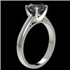 Image 4 : 2 CTW Fancy Black VS Diamond Solitaire Engagement Ring 10K White Gold - REF-44K5W - 33032