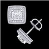 Image 4 : 2.01 CTW Princess VS/SI Diamond Solitaire Art Deco Earrings 18K White Gold - REF-245W5F - 37127