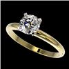 Image 1 : 1.01 CTW Certified H-SI/I Quality Diamond Solitaire Engagement Ring 10K Yellow Gold - REF-216Y4K - 3