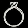 Image 2 : 1 CTW H-SI/I Certified Diamond Bypass Solitaire Ring 10K White Gold - REF-141N3Y - 35032