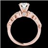Image 2 : 1.15 CTW H-SI/I Certified Diamond Solitaire Antique Ring 10K Rose Gold - REF-156N4Y - 34811