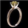 Image 4 : 2 CTW Certified Intense Yellow SI Diamond Solitaire Engagement Ring 10K Rose Gold - REF-527K3W - 329