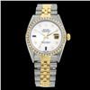 Image 2 : Rolex Ladies Two Tone 14K Gold/SS, Diam Dial & Diam/Sapphire Bezel, Sapphire Crystal - REF-440W4H