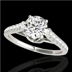 1.46 CTW H-SI/I Certified Diamond Solitaire Ring 10K White Gold - REF-204A5X - 34961