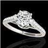 Image 1 : 1.46 CTW H-SI/I Certified Diamond Solitaire Ring 10K White Gold - REF-204A5X - 34961