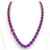 Image 4 : 175 CTW Amethyst & VS/SI Diamond Halo Micro Solitaire Necklace 14K Yellow Gold - REF-531X6T - 22287