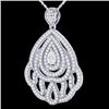 Image 2 : 2 CTW Micro Pave VS/SI Diamond Designer necklace 18K White Gold - REF-272T8M - 21264