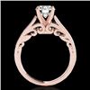 Image 2 : 1.25 CTW H-SI/I Certified Diamond Solitaire Ring 10K Rose Gold - REF-254K5W - 35147
