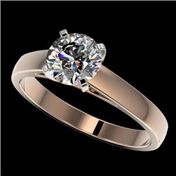 1.25 CTW Certified H-SI/I Quality Diamond Solitaire Engagement Ring 10K Rose Gold - REF-191H3A - 330