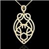 Image 1 : 1.80 CTW Micro Pave VS/SI Diamond Heart Necklace Designer 14K Yellow Gold - REF-144H5A - 21260