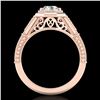 Image 1 : 0.84 CTW VS/SI Diamond Solitaire Art Deco Ring 18K Rose Gold - REF-236H4A - 37092