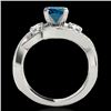 Image 2 : 1.76 CTW Si Certified Fancy Blue Diamond Bypass Solitaire Ring 10K White Gold - REF-209F3N - 35041