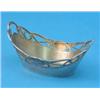 Image 1 : An Edwardian Art Nouveau silver bowl, of oval form, the rim pierced with interlacing strapwork, L...