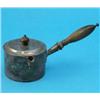 Image 1 : A 19th century Anglo-Indian silver curry pan and cover, with turned wood handle and finial, 8.75i...