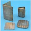 Image 1 : Two George VI silver cigarette cases, Birmingham 1940 and 1942, a Continental cigarette case and...