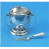 Image 1 : A George V silver miniature trophy cup, with 3 stylised scroll handles, on swept circular base, B...