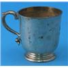 Image 1 : A Victorian plain silver christening mug, with scroll handle, maker Garrard & Co, London 1882, 3i...