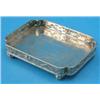 Image 1 : A Chinese white metal waiter, of shaped rectangular form, decorated throughout with dragons, 4.75...
