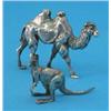 Image 1 : A Continental silver model of a kangaroo, import mark for Sheffield 1975 and a white metal model...