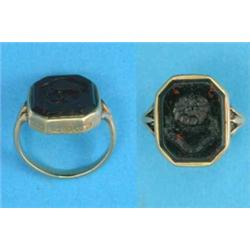 A 14k gold fob watch, another similar watch, two silver pocket watches, 2 alberts and sundry watc...