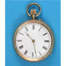 An 18k gold keyless fob watch...