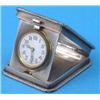 Image 1 : A George V engine turned silver travelling timepiece...