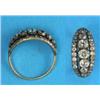 Image 1 : A Victorian diamond half hoop ring, set with a graduated row of 9 cushion shaped old brilliant-cu...