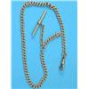Image 1 : A 9ct gold curb link watch chain, 34.2grms...