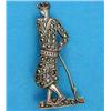 Image 1 : A silver marcasite set brooch, in the form of a golfer wearing plus fours....