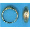Image 1 : A Victorian gold ring, gypsy-set with a solitaire diamond...