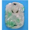 Image 1 : A carved and pierced jade pendant, 1¾ins...