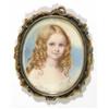 Image 1 : Victorian School watercolour on ivory miniature, Portrait of a child, Oval, 2 x 1.5 ins....