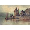 Image 1 : J Puller pair of oils on board, Rheinish scenes, signed, 9 x 14 ins....