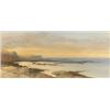 Image 1 : L Burrell Smith watercolour, Tranquil coastal landscape, signed and dated 1861, 8.5 x 19.5 ins....