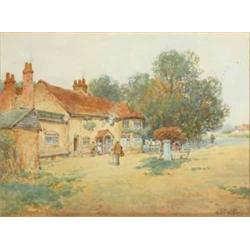 William H Finch (fl.1900-1930) watercolour, Hartingdon, Middlesex, signed, 10 x 13.5 ins....