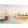Image 1 : Thomas Sidney (19th C.) watercolour, Yarmouth, Isle of Wight, signed, 9.5 x 13 ins....
