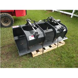 Stout 72" twin cylinder grapple bucket -New