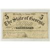 Image 1 : 1863 STATE OF GEORGIA 5 CENT OBSOLETE BANK NOTE