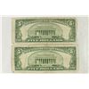 Image 2 : 1934-C & 1953-A $5 SILVER CERTIFICATES BLUE SEALS