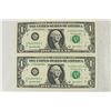 Image 1 : 2-2003-A $1 FRN'S LOW CONSECUTIVE SERIAL 'S UNC
