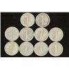 Image 2 : 10 ASSORTED 1940'S MERCURY DIMES