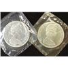 Image 2 : 2-1965 CANADA SILVER DOLLARS BRILLIANT UNC