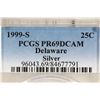 Image 3 : 1999-S SILVER DELAWARE QUARTER PCGS PR69 DCAM