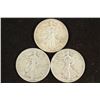 Image 1 : 1943,45 & 1946 WALKING LIBERTY HALF DOLLARS