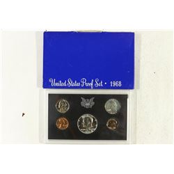 1968 US PROOF SET WITH BOX, 40% SILVER JFK HALF