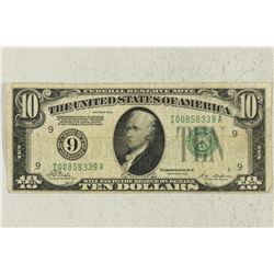 1928 $10 FRN REDEEMABLE IN GOLD ON DEMAND