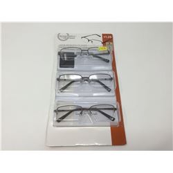 Design Optics Semi-Rimless Reading Glasses